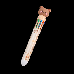 Kawaii Cartoon Bear 10-Color Ballpoint Gel Pens – 0.5mm