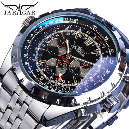 Stainless Steel Mechanical Wristwatch for Men