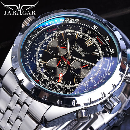 Stainless Steel Mechanical Wristwatch for Men