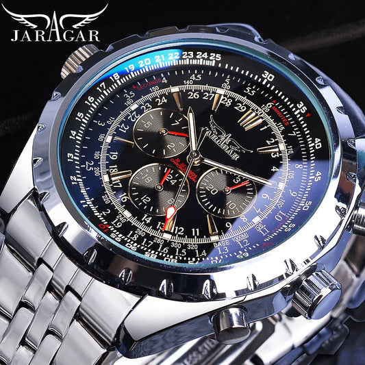 Stainless Steel Mechanical Wristwatch for Men