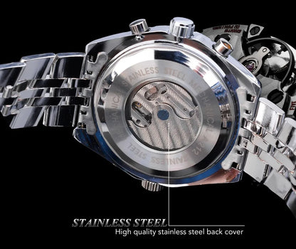 Stainless Steel Mechanical Wristwatch for Men