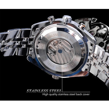 Stainless Steel Mechanical Wristwatch for Men