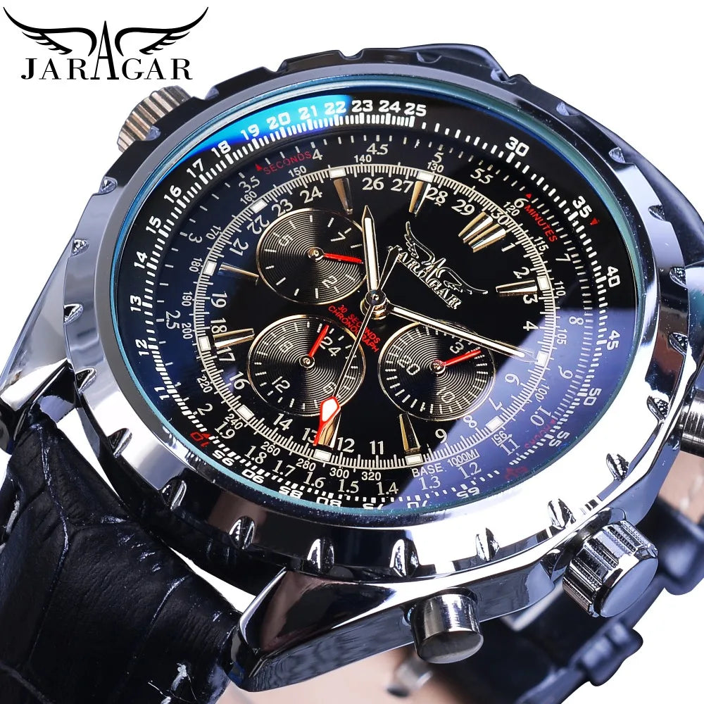 Stainless Steel Mechanical Wristwatch for Men