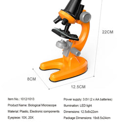 Zoom Children's Microscope Kit 1200x LED School Science Toy