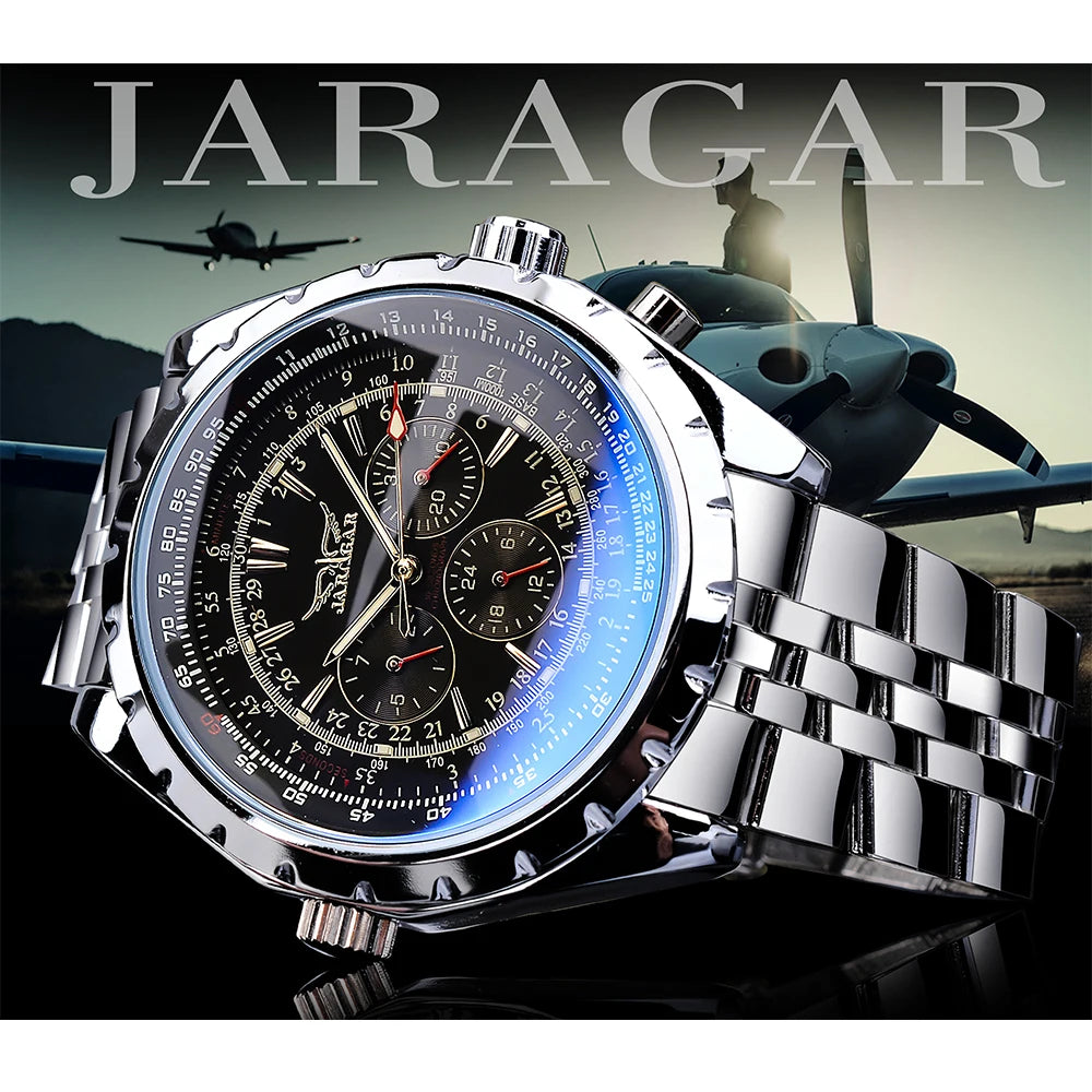 Stainless Steel Mechanical Wristwatch for Men