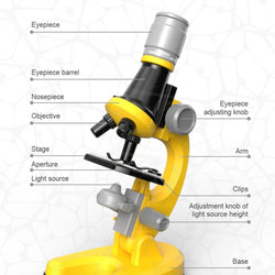 Zoom Children's Microscope Kit 1200x LED School Science Toy