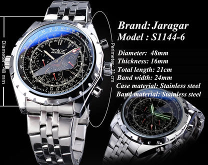 Stainless Steel Mechanical Wristwatch for Men