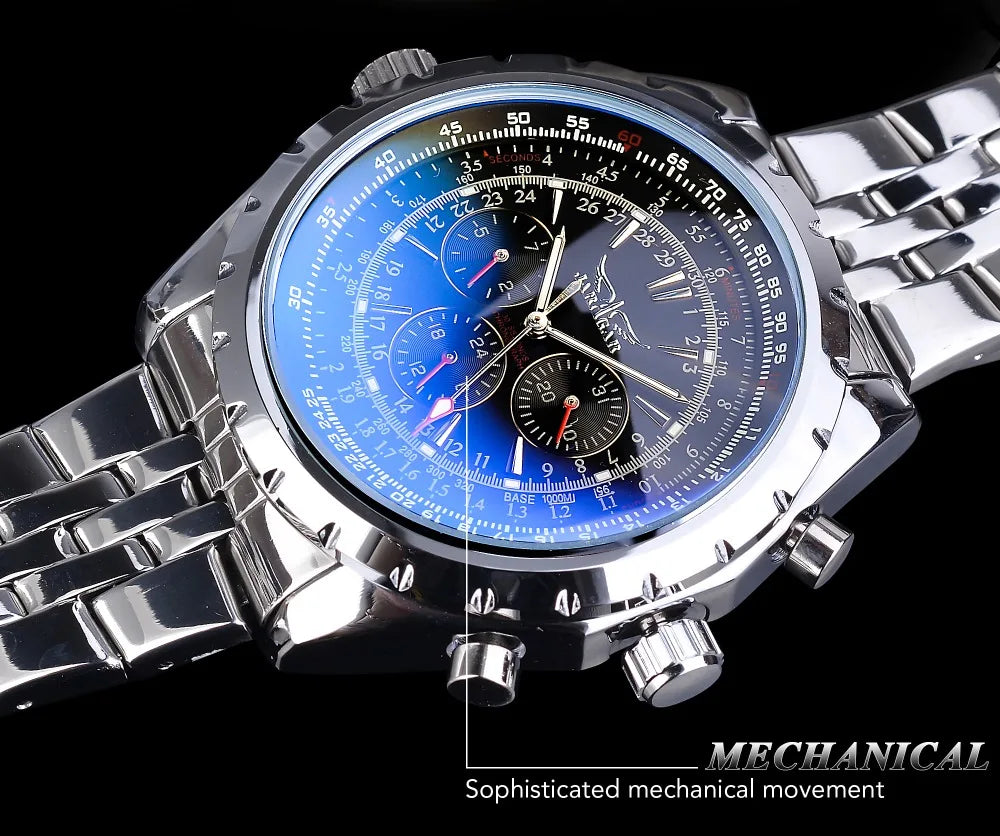 Stainless Steel Mechanical Wristwatch for Men