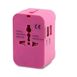 Universal Travel Adapter with Dual USB Ports (UK to EU Plug)