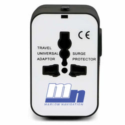 Universal Travel Adapter with Dual USB Ports (UK to EU Plug)