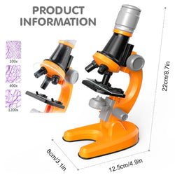 Zoom Children's Microscope Kit 1200x LED School Science Toy