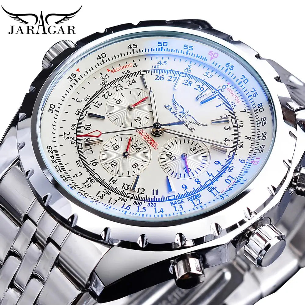 Stainless Steel Mechanical Wristwatch for Men