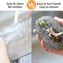 20/5pcs Steel Wire Cleaning Cloth – Non-Scratch Microfiber Dishrag