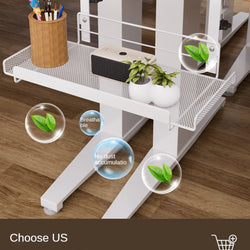 Under Desk Cable Management Tray – No Drill Steel Wire Organizer for Desk