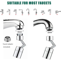 720° Rotating Kitchen Faucet – Anti-Splash Aerator & Water-Saving Nozzle