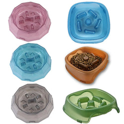 Pet Cat Dog Slow Food Bowl – Anti-Choking, Thickened and Non-Slip Feeding Bowl