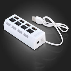 High-Speed 4/7-Port USB Hub 2.0 with LED Switch – Splitter for PC & Laptop