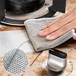 20/5pcs Steel Wire Cleaning Cloth – Non-Scratch Microfiber Dishrag