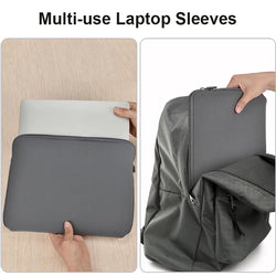 Laptop Sleeve Case – Cotton Fabric, Zipper Closure, Fits 13"-15.6" Laptops