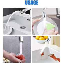 720° Rotating Kitchen Faucet – Anti-Splash Aerator & Water-Saving Nozzle