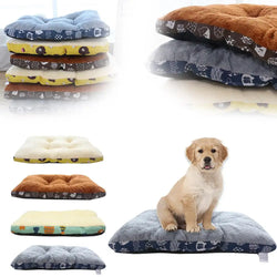 Plush Cotton Dog Bed Mat – Insulated, Non-Slip, Machine Washable