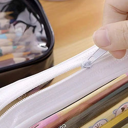 Transparent Pencil Case – Large Capacity Waterproof Pen & Cosmetic Bag