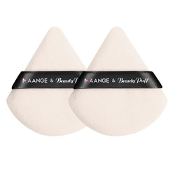 Maange 3Pcs Makeup Brushes & 2Pcs Triangle Powder Puff Set