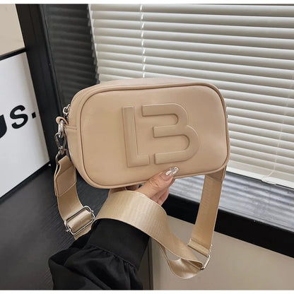 PU Shoulder Bag - Trendy and Personalized Solid Color Camera Bag, Fashionable and Simple Crossbody Bag