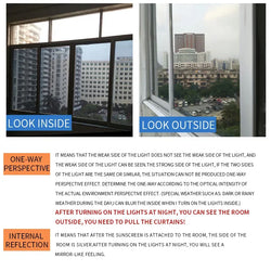 Vinyl Privacy Window Film for Glass (One Way Mirror Window Film)