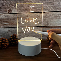 Acrylic Erasable Message Board with LED Light