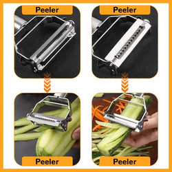 Multifunctional Stainless Steel Peeler – Peels, Slices, Shreds