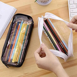 Transparent Pencil Case – Large Capacity Waterproof Pen & Cosmetic Bag