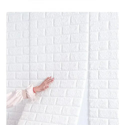 3D Self-Adhesive Foam Brick Wallpaper – Waterproof Antique Design