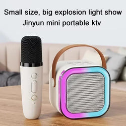 Wireless Karaoke Speaker K12 – Bluetooth Microphone with RGB Lights