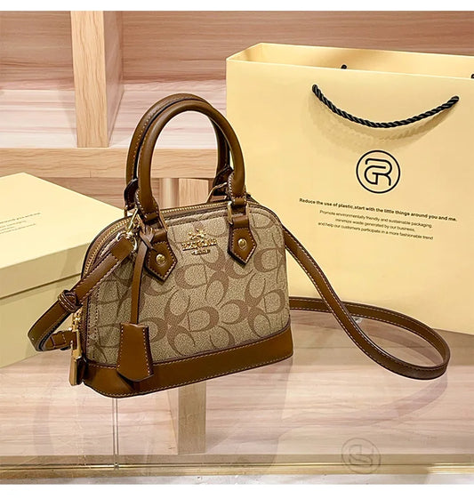 2025 New High-End Retro Women's Shell Handbag – Versatile Light Luxury Crossbody Shoulder Bag