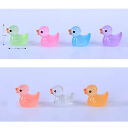 50-Piece Luminous Miniature Ducks – DIY Garden Decorations