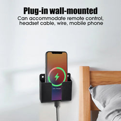 4-1PCS Wall Mounted Holder – Storage for Phone, Remote, Charger & Cables