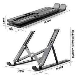 Foldable Adjustable Laptop Stand – Portable Holder for MacBook & More