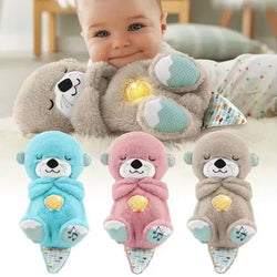 Baby Bear Soothes Otter Plush Toy – Music & Light Sleep Companion