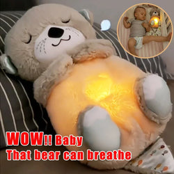 Baby Bear Soothes Otter Plush Toy – Music & Light Sleep Companion