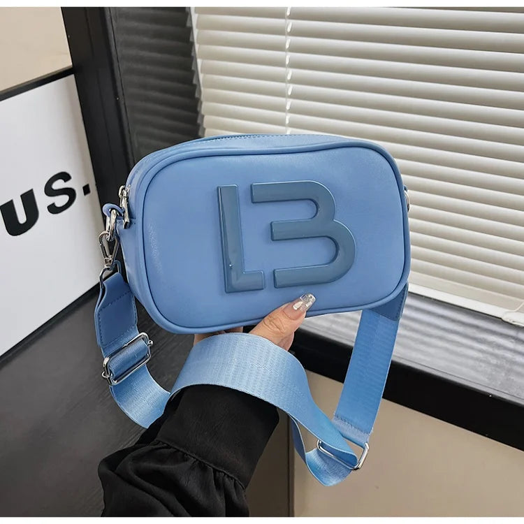 PU Shoulder Bag - Trendy and Personalized Solid Color Camera Bag, Fashionable and Simple Crossbody Bag