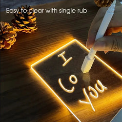 Acrylic Erasable Message Board with LED Light