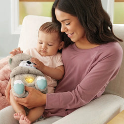 Baby Bear Soothes Otter Plush Toy – Music & Light Sleep Companion