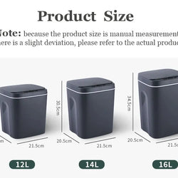 16L Automatic Sensor Trash Can – Touchless Smart Bin