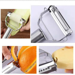 Multifunctional Stainless Steel Peeler – Peels, Slices, Shreds