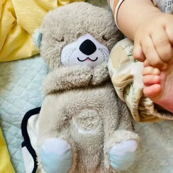 Baby Bear Soothes Otter Plush Toy – Music & Light Sleep Companion