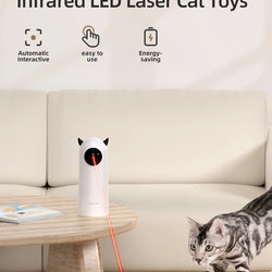 ROJECO Automatic Cat Toy - Interactive Smart Teasing Pet LED Laser Toy