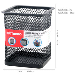 Metal Mesh Pencil Holder - Square or Round Shape