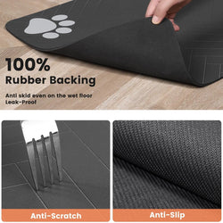 Pet Feeding Mat – Absorbent, Waterproof Rubber Backing