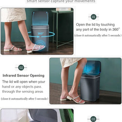 16L Automatic Sensor Trash Can – Touchless Smart Bin